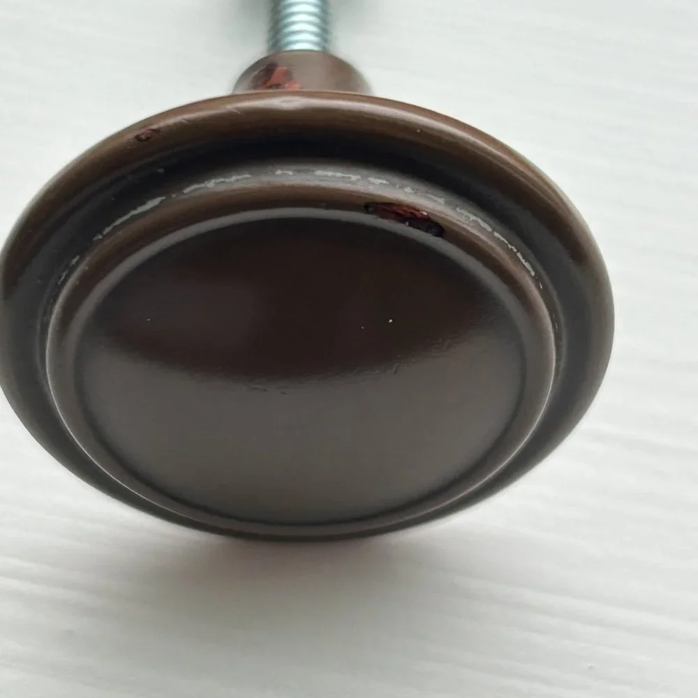 Door Cabinet Drawer Knobs Bronze Brown Metal Plastic 1 1/4